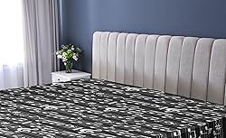 Ambesonne Music Fitted Sheet, Musical Notes and