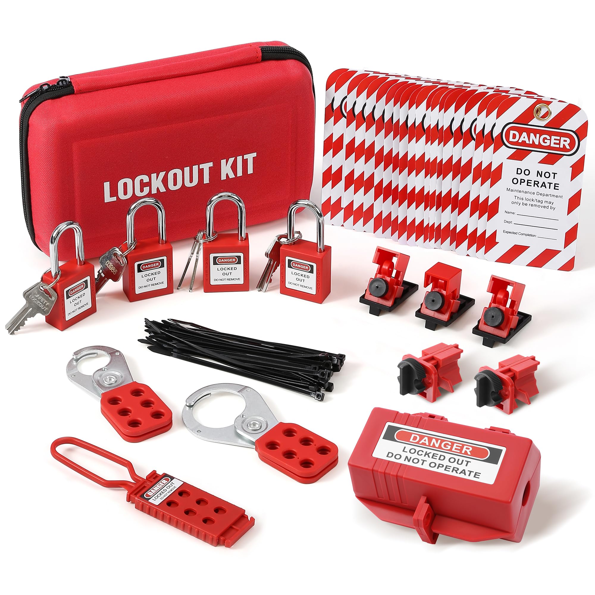 Mua Houseables Lockout Tagout Kit, Lockout Kit, 72 PC Set, Lock Out Tag