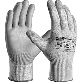 COOLJOB 12/120 Pairs Cut Resistant Work Gloves PU Coating, ANSI A2 A4 A6 A9 | 13/18 Gauge Seamless Shell, Breathable &amp; Lightweight, PU Coated Anti-cut Gloves for Carving, Glass Handling, Mechanic Work