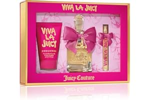 Juicy Couture,3 Piece Fragrance Set Viva La Juicy Eau De Parfum,Women's Perfume Set Includes EDP Spray Perfume,Mini Perfume & Body Lotion -Fruity & Sweet Travel Perfume & Travel Body Lotion for Women