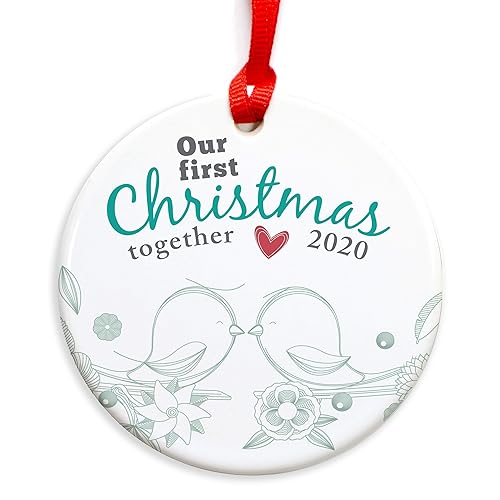 first christmas together ornament 2020 Amazon Com Out First Christmas Together Ornament 2020 Love Birds 1st Year Together Red Ribbon And Free Gift Box Handmade first christmas together ornament 2020