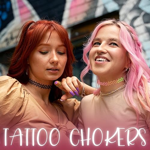 BodyJ4You 12PC Tattoo Choker Necklace 90s Accessories 2000s