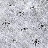 obqo 100 Pieces Halloween Spooky Black Plastic Spiders for Decorations view 3