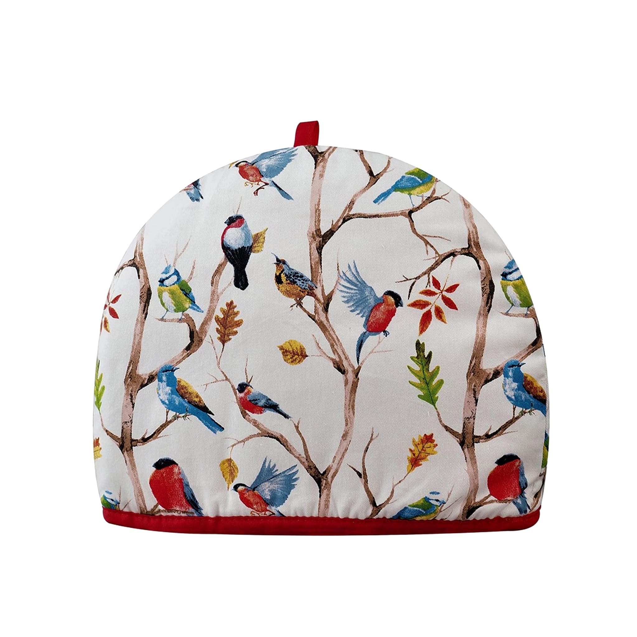 SiXsigma Sports Tea Cosy For Insulated Teapot Warmer (35x27x3cm) - Quick Dry Cotton Small, Medium, Large Teapot Funny and Trendy Design - Ideal For Women (Spring Birds)