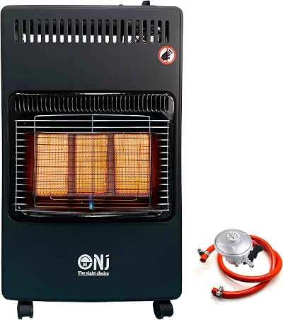 NJ The Right Choice Portable Gas Heater Indoor 4.2kW Regulator Set