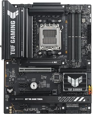 TUF Gaming B650E-PLUS WiFi - Placa Base AMD B650 ATX, 12+2+1 etapas de Potencia 80A, DDR5, PCIe 5.0, M.2, Wi-Fi 6E, 2.5Gb Ethernet, DisplayPort, HDMI, USB Tipo-C, BIOS Flashback, Aura Sync