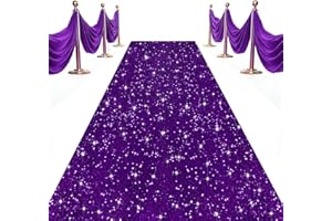 OMKSIH Purple Carpet Runner for Party Wedding Aisle Runners 2x15FT Sequin Aisle Runner for Wedding Ceremony Glitter Aisle Runner Rug Outdoor Carpet Runner for Wedding Bridal Shower Party Decorations