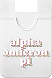 Sorority Shop Alpha Omicron Pi Koala Pouch - Retro Design Card Holder For Phone Case- Phone Wallet Stick On - Ultra-Thin and Lightweight Phone Case Wallet - Holds Cards and Cash