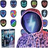 Depointer Life LED Mask Light up Masks With Gesture Sensing, Cool Toys Masks Teen Boys Gifts for Halloween Christmas Birthday