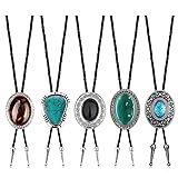Fansilver 5Pcs Handmade Bolo Tie for Men Western