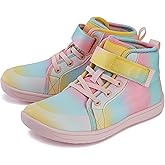 WHITIN Kids/Toddler Wide Barefoot Shoes | Girls/Boys Classic High Top Sneakers | Wide Foot Freedom | Natural Growth