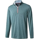 M MAELREG Quarter Zip Golf Pullover Men Dry Fit Long Sleeve Performance Wicking Mock Neck 1/4 Zip Pullover Mens Sweatshirt