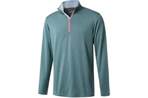 M MAELREG Quarter Zip Golf Pullover Men Dry Fit Long Sleeve Performance Wicking Mock Neck 1/4 Zip Pullover Mens Sweatshirt