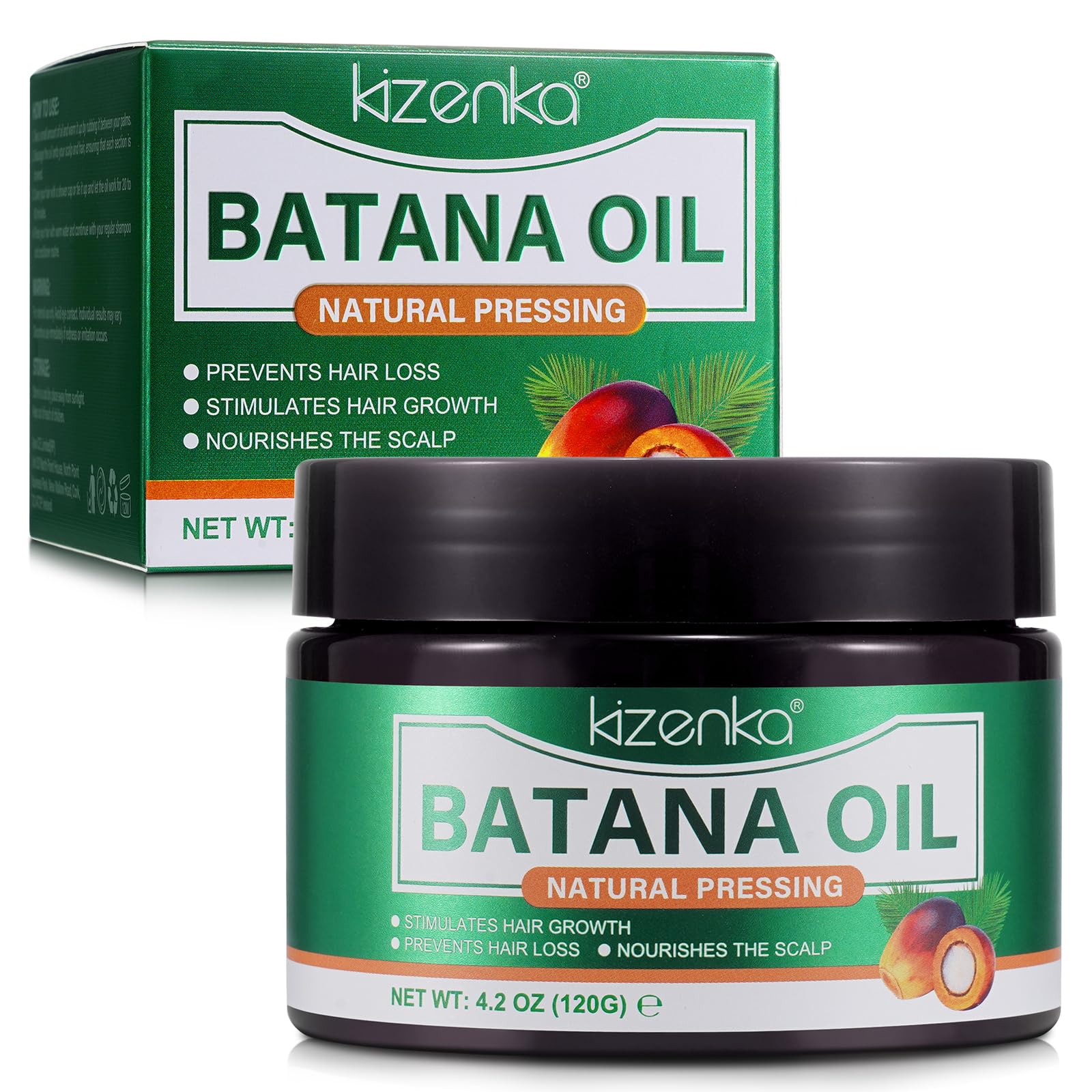 Batana Oil for Hair Growth,100% Pure & Natural Batana Oil for Healthier Thicker Fuller Hair,Eliminate Hair Split Ends, Repairs Damaged Hair & Skin For Men & Women 60ml (120g)