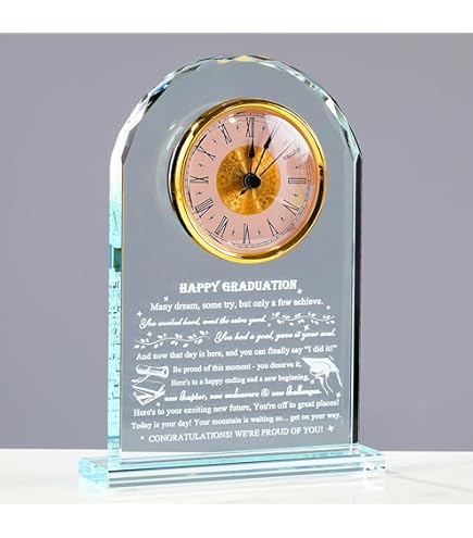 Amazon.com: Arikyrist Glass Clock Graduation Gifts for Women Men