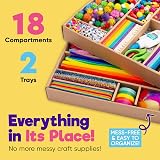 Blue Squid Arts & Crafts Chest Deluxe Kit 3000+ Pieces 2 Drawers 18 Compartments view 2