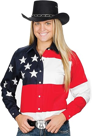 womens red western shirt