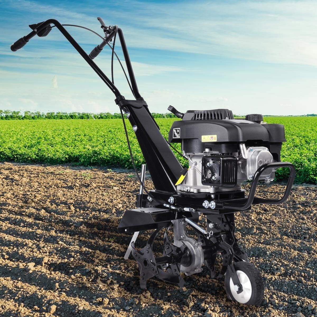 BRAST Benzin Ackerfräse 3,7kW (5PS) Arbeitsbreiten 36cm Radantrieb Motorhacke Gartenfräse Bodenfräse Kultivator