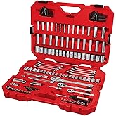 CRAFTSMAN Mechanic Tool Set 135 Pcs, 1/4, 1/2 and 3/8 Inch Drive SAE and Metric Socket Wrench Set with Case (CMMT12124)