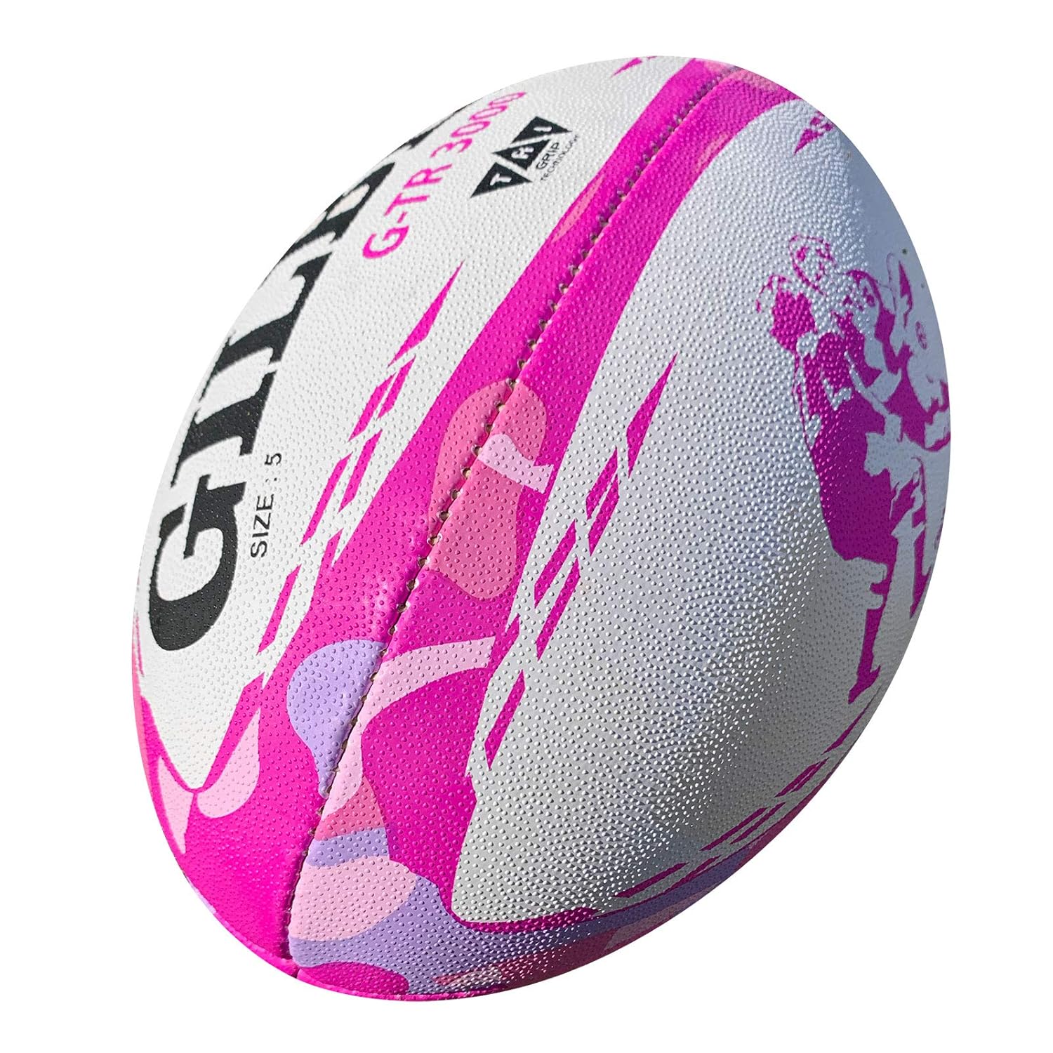 Gilbert GTR3000 Pink Camo Rugby Training Ball Balls Rugby