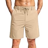 Soothfeel Men's Casual Shorts 7" Lightweight Golf Shorts for Men Stretch with Pockets Quick Dry Breathable Workout Shorts