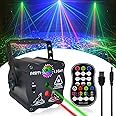 Party Lights, Disco Ball DJ Light with Remote Control - Sound Activated Stage Laser Light Indoor Strobe Light for Parties Christmas Halloween Glow Party Decorations Lights Rave Lights Dancing