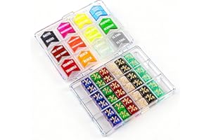 PUGED 61 Pieces MTG Dice Counters and Abilities Keywords Creature Stats Buff Acrylic Tokens with Box for MTG TCG Games Gift Gaming Accessories (Colors)