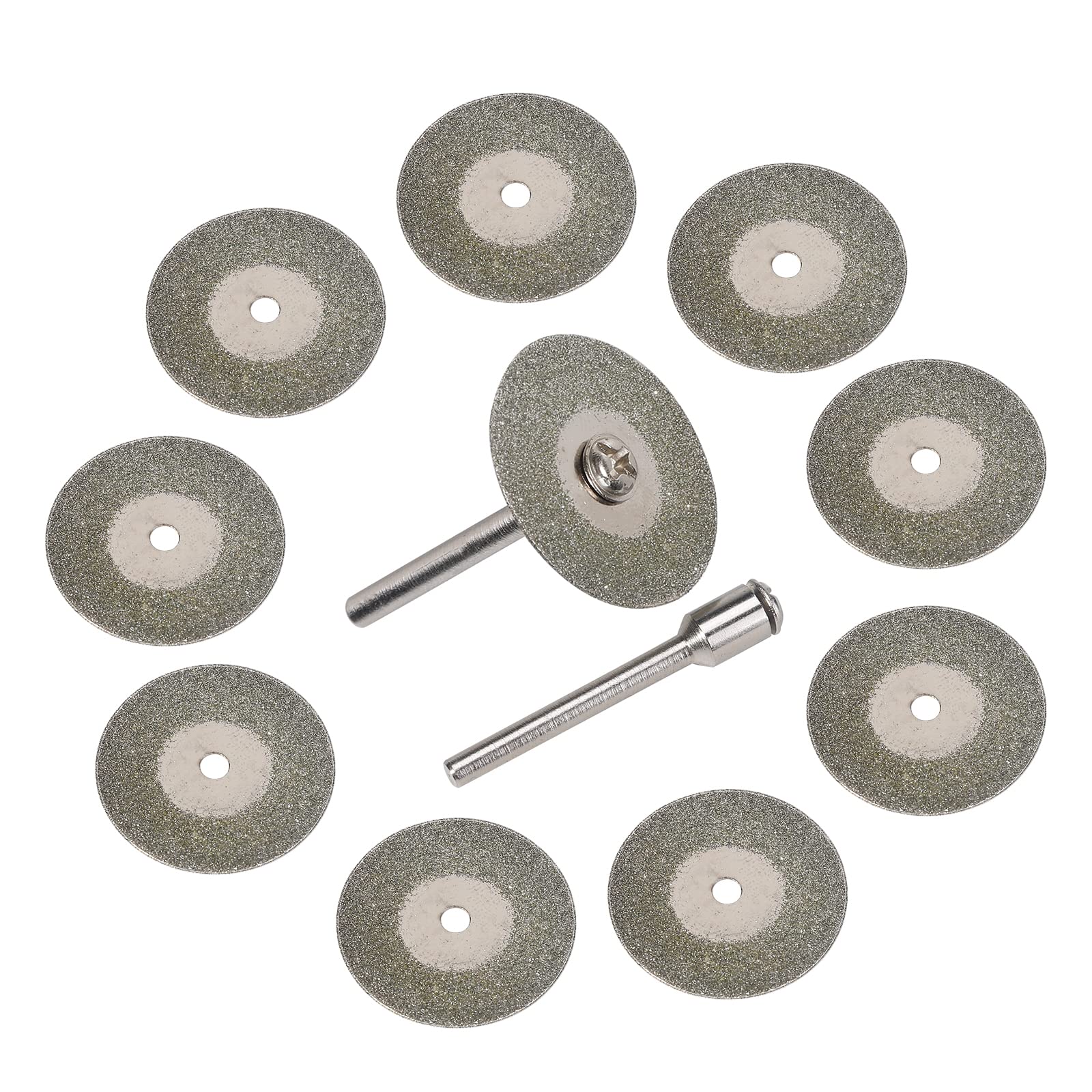 3mirrors Tungsten Electrode Sharpener Blade Diamond Wheels (10pcs) Replacement Cutting Wheels Tig Welding Discs 25mm 0.5mm w/ 2 CNC Connecting Rods