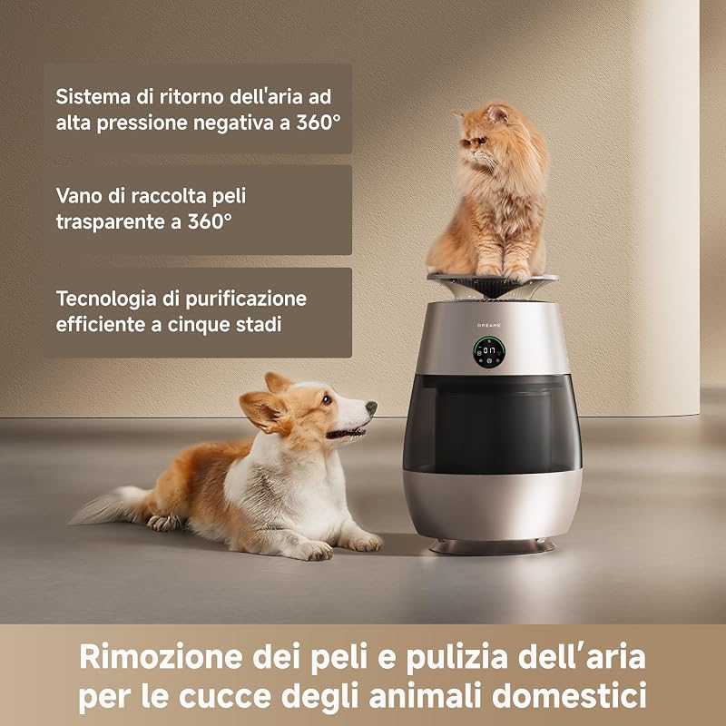 AP10 Purificatore d'aria per Animali Domestici, Meno Peli