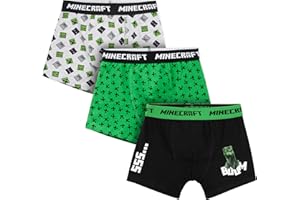 Minecraft Boys Boxer Shorts - Pack of 3 Boys Underwear - Gifts