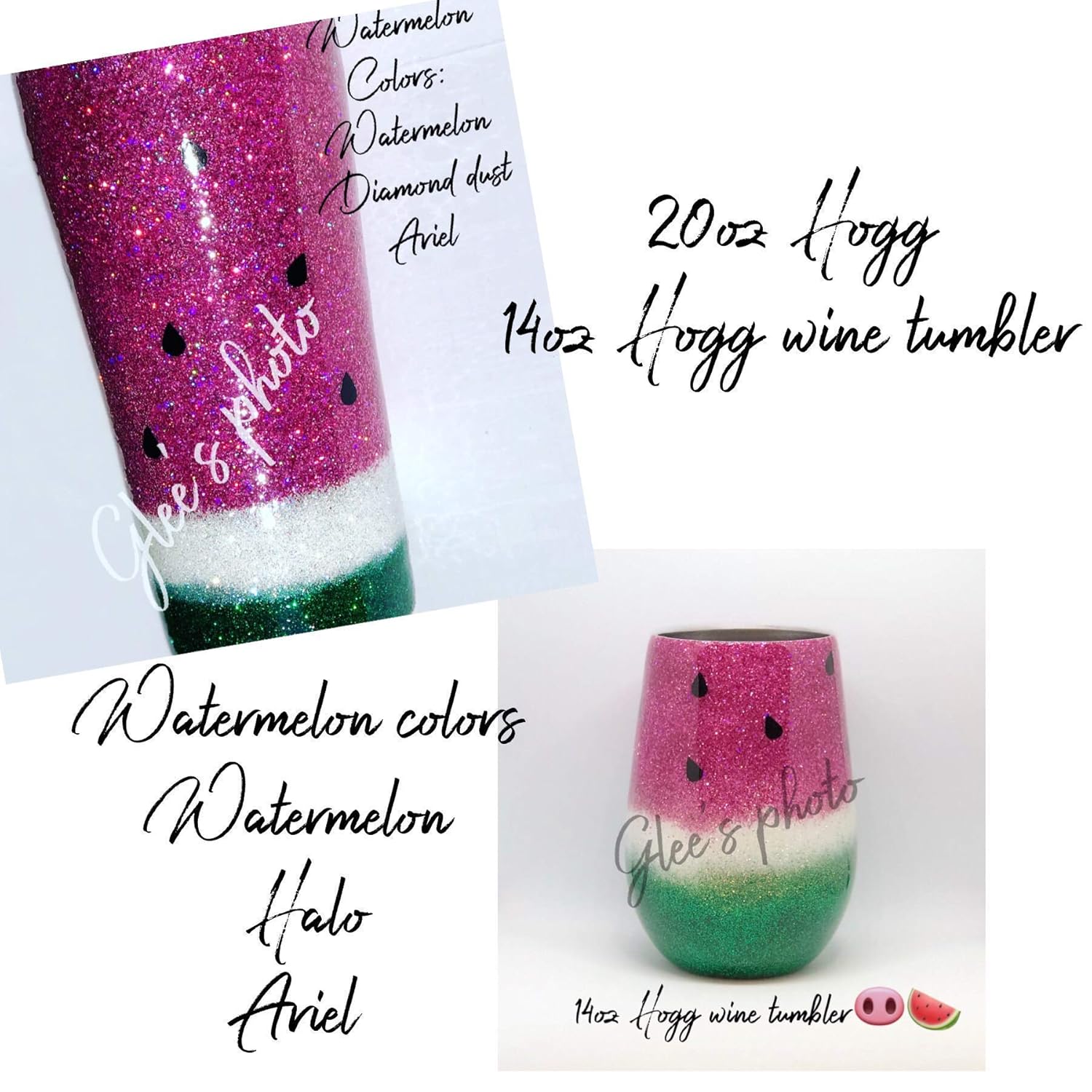 custom tumblers glitter