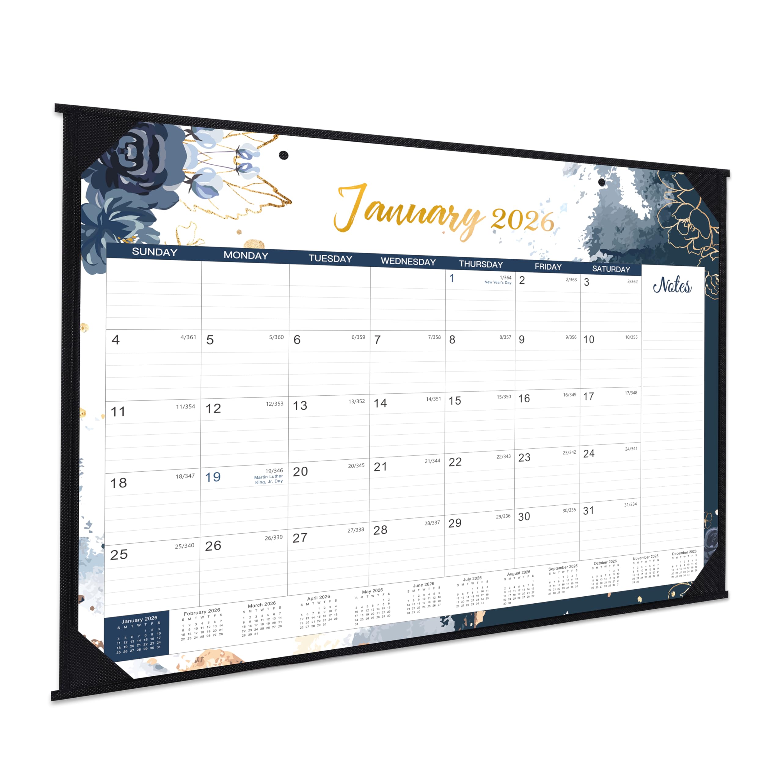 Photo 1 of Large Desk Calendar 2026, January 2026 - December 2026, 12 Month Desk Calendar, 22" x 17", Corner Protectors, Schedule Planner for Home, Office
