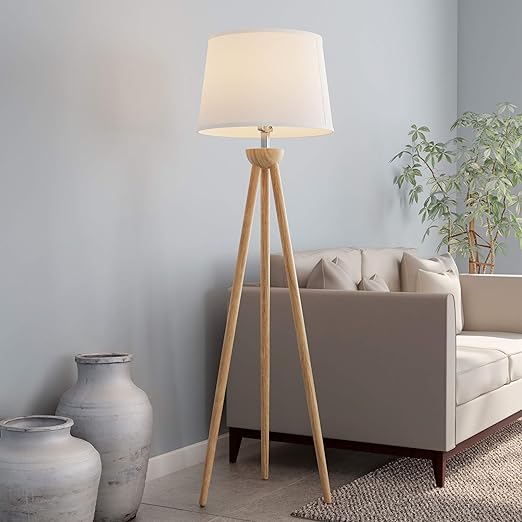 Amazon Com Lavish Home Tripod Floor Lamp Modern Light With Led