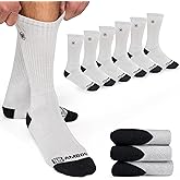 BAMBOO SPORTS Premium Bamboo Rayon Crew Work Socks- Moisture Wicking, Odor Eliminating Crew Socks for Men