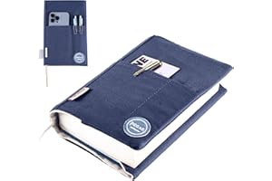 APLUFINE Canvas Book Covers with Iron-on Embroidery Patch, Washable Book Protector, Cute Book Cover for Paperback Novels, Adjustable Book Cover for Hardcover with Pockets for Pen, Book Lovers Gifts