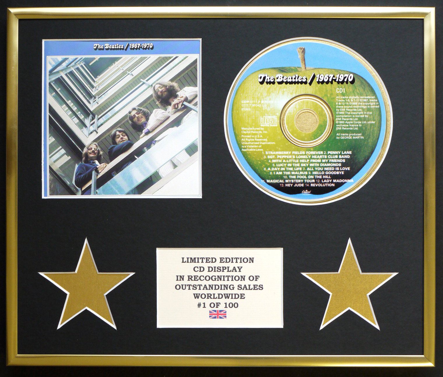 THE BEATLES/CD DISPLAY/LIMITED EDITION/COA/1967-1970