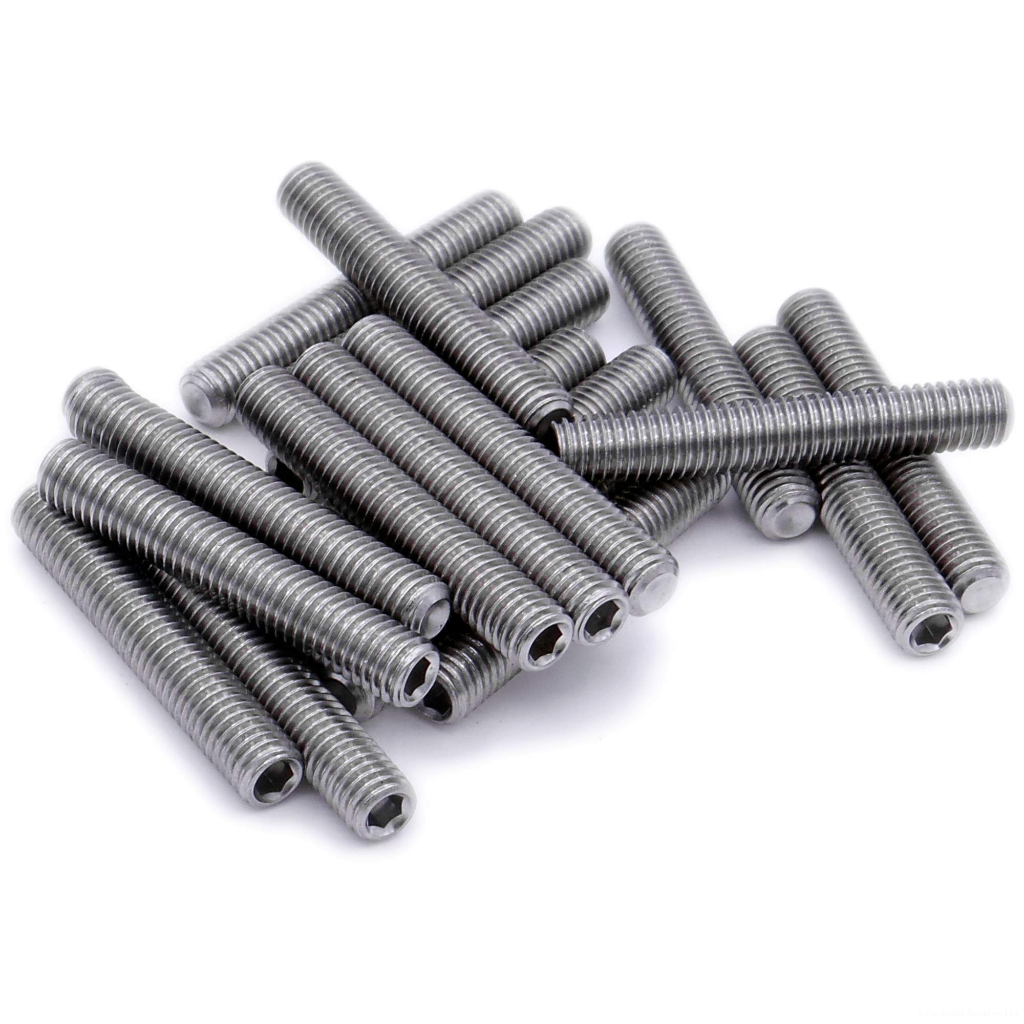 M2 (2mm x 4mm) Hex Socket Grub Screw (Cup Point) - Stainless Steel (A2) (Pack of 20)