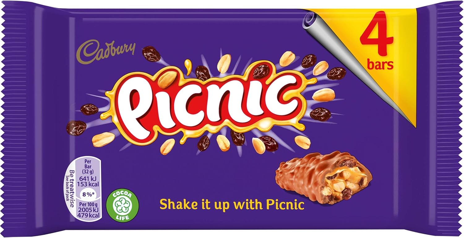 Cadbury Picnic Chocolate Bar, 128 g: Amazon.co.uk: Grocery