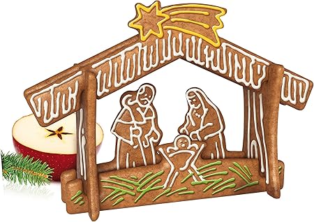 Immagini Presepe Di Natale.Tescoma 631426 Delicia Set Tagliabiscotti Piccolo Presepe Di Natale Amazon It Casa E Cucina