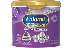 Enfamil Optimum (Enspire) Gentlease, Our Closest Formula to Breast Milk, Immune-Supporting Lactoferrin and Brain-Supporting DHA Baby Formula - Powder 19.5 Oz Tub