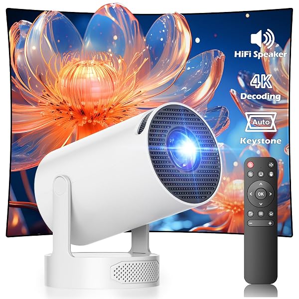 HOTPEAK MINI PROJECTOR WITH WIFI 6 AND BLUETOOTH...