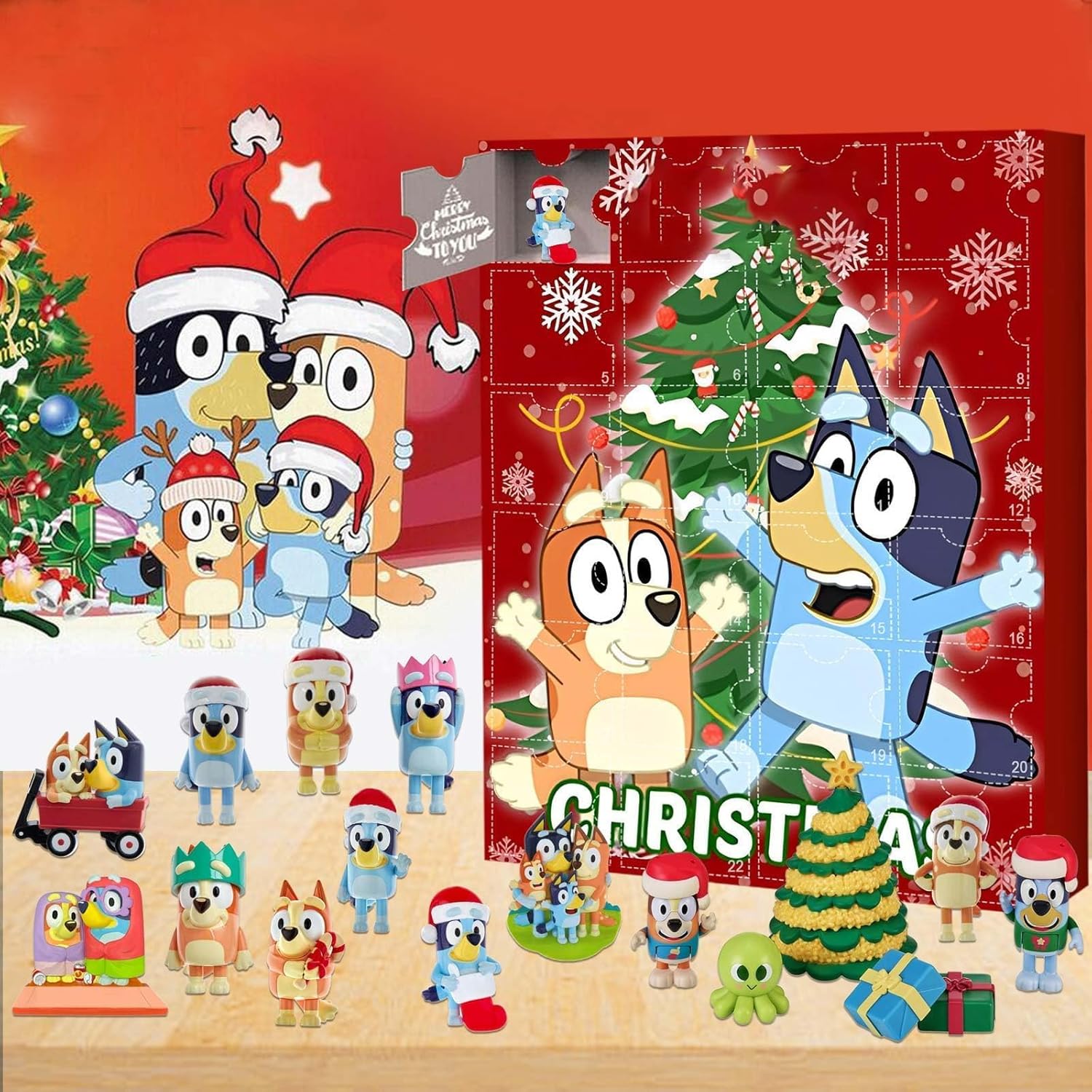 Advent Calendars - TRYYRT Christmas Advent Calendar, Christmas Countdown Calendar, 24 Days of Christmas Advent Calendar, 24 PCS Cute Cartoon Puppy Figures Doll Xmas Vacation Stocking Stuffer Gifts (2#)