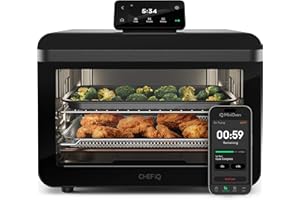 CHEF iQ MiniOven Smart Toaster Oven Air Fryer Combo, 11-in-1 Countertop Convection Oven, Bake, Broil, Air Fry, Broil, Dehydra