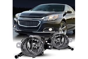 AUTOFREE Fog Lights Fit for 2013 2014 2015 Chevy Malibu LS/LTZ/LT OEM Fog Lamps Assembly with H10 12V42W Bulbs-1 Pair (Clear Lens)