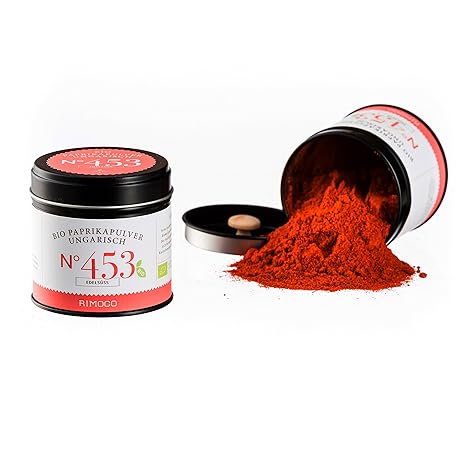 Bio Paprikapulver N°453 - ungarisches edelsüßes Paprikapulver, biologisch angebaut, mild & vollmundig, in eleganter Gewürzdos