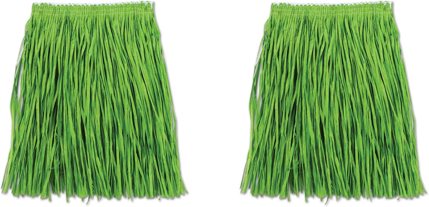 Beistle 54581-G Adult Mini Hula Skirt for Halloween Party, 36-Inch Width by 16-Inch Length: Kitchen & Dining