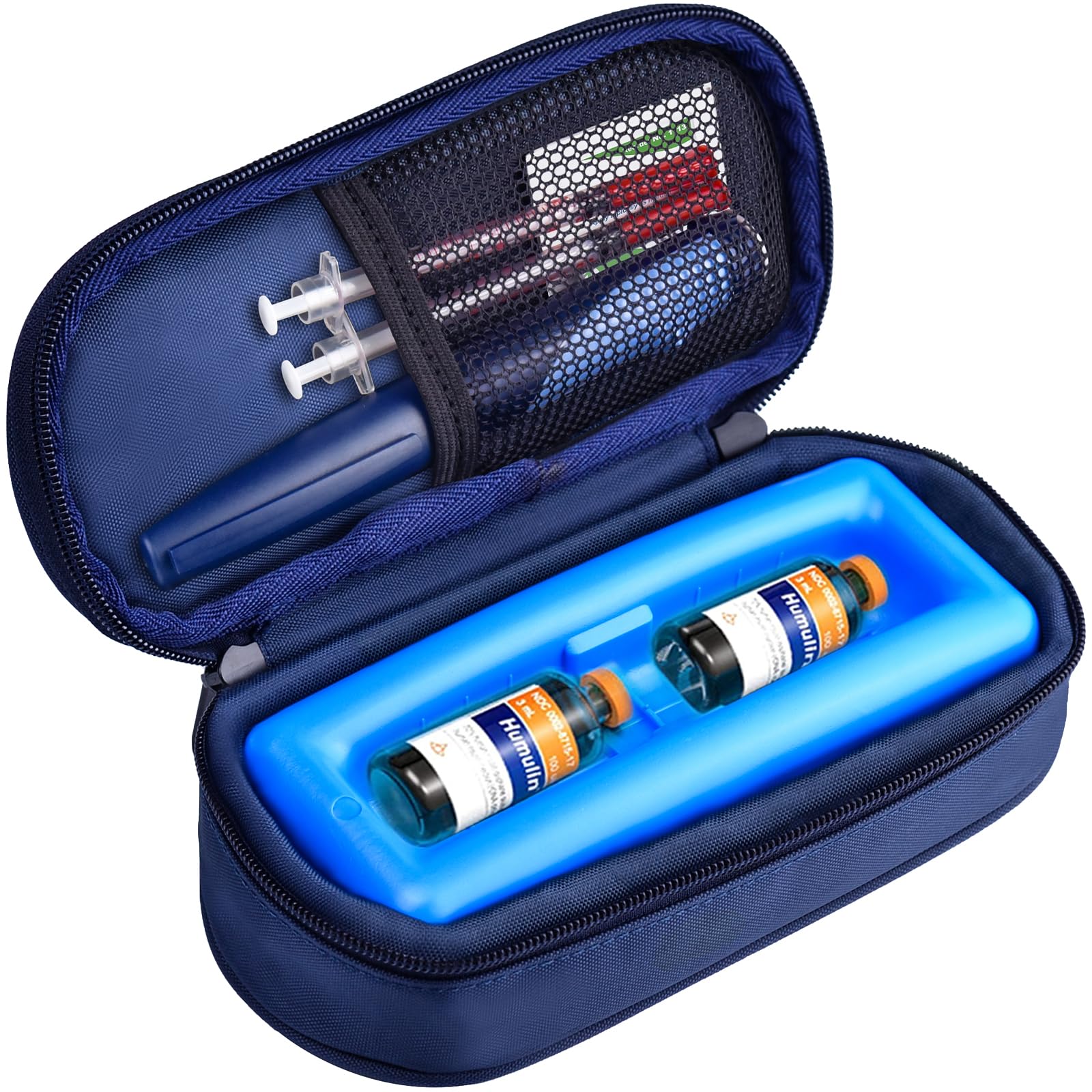 Photo 1 of Cruxer Insulin Vial Cooler Travel Case,Diabetes Carrying Insulated Bag for Supplies Keep Medicine Cool,Diabetic Small Bottle Protector Kit for Storage,Portable Mini Pack with Protective Ice Brick