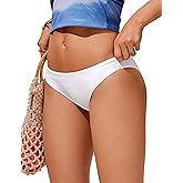 CRZ YOGA Low Waisted Bikini Bottom for Women - Cheeky Basic Bathing Swimsuit Swim Briefs
