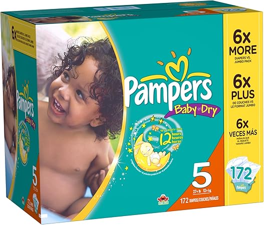 Amazon Com Pampers Baby Dry Diapers Size 5 172 Count Health