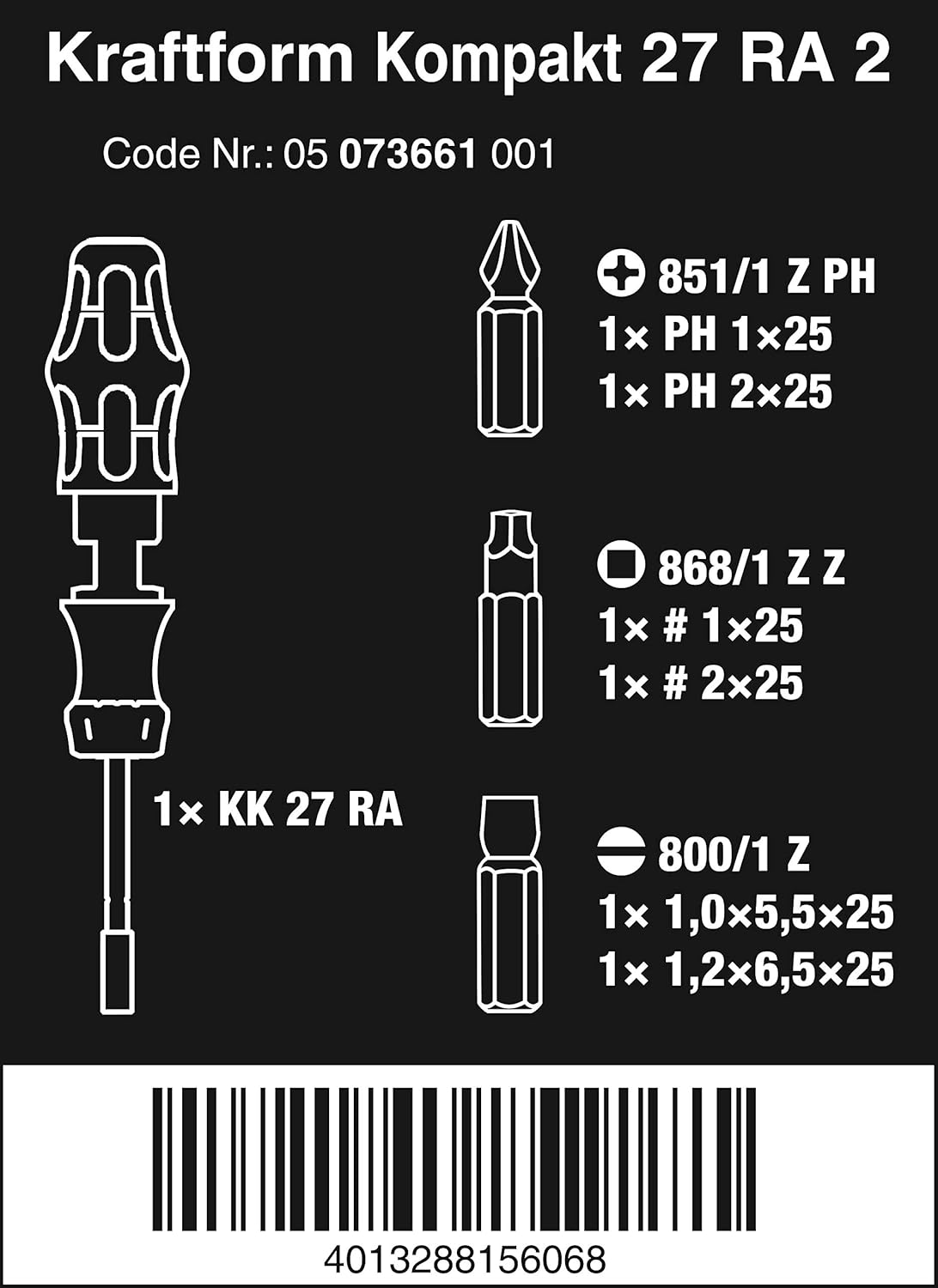 Amazon Com Wera Kraftform Kompakt 27 Ra Slotted Ratcheting Screwdriver 1 4 Head Multi Industrial Scientific